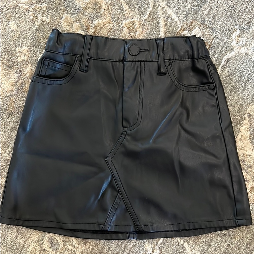 Cotton on leather skirt